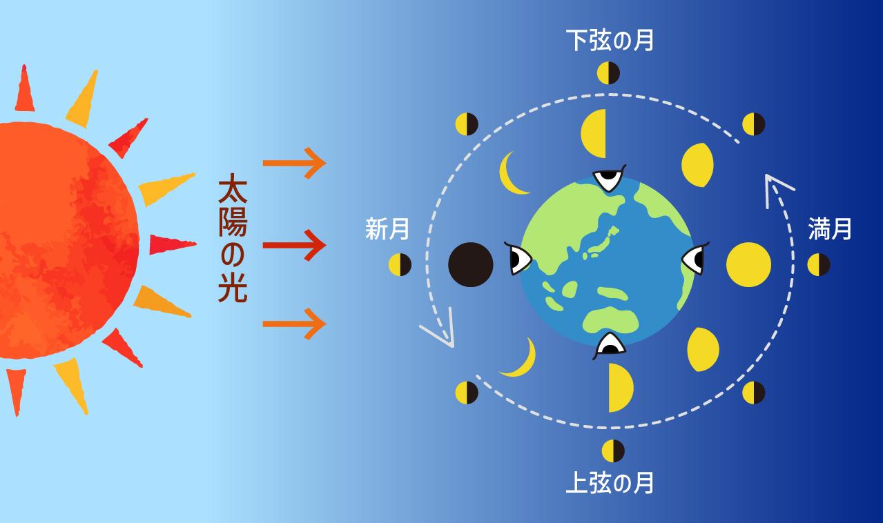 月の見え方