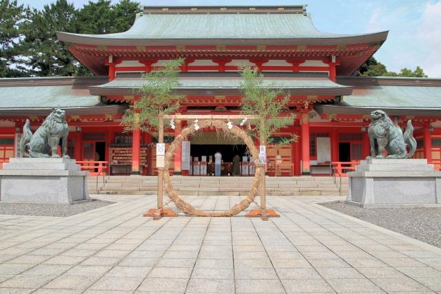 茅の輪が設置された神社