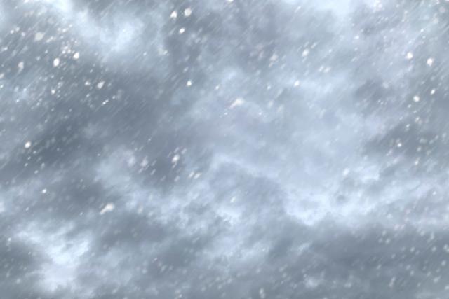 雪が降る曇り空