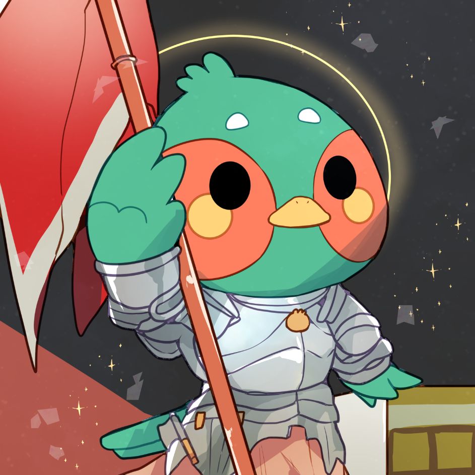 ジャンヌ・ダルクの格好をするきじまろ君